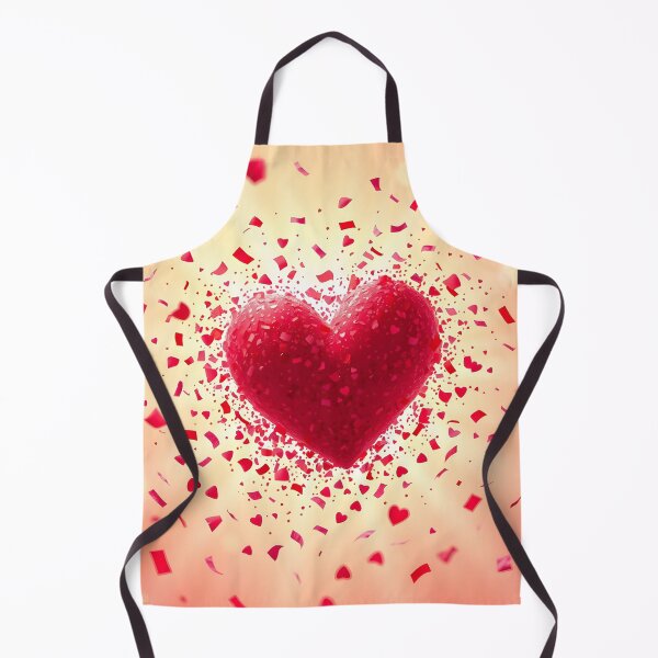 Item preview, A textured, 3D heart surrounded by exploding red confetti against a warm, glowing background with bokeh effects designed and sold by homydesign.