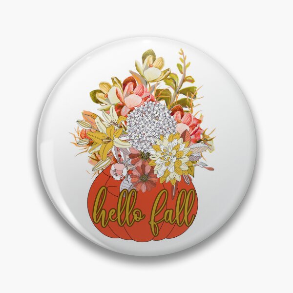 Item preview, "Hello Fall! Floral Pumpkin" designed and sold by wildwhimsical.