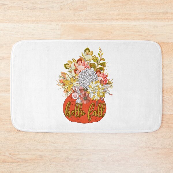 Item preview, "Hello Fall! Floral Pumpkin" designed and sold by wildwhimsical.