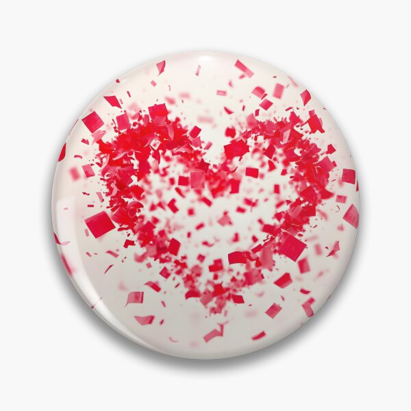 Item preview, An explosion of red confetti forming a heart shape against a light background, with scattered pieces around designed and sold by homydesign.