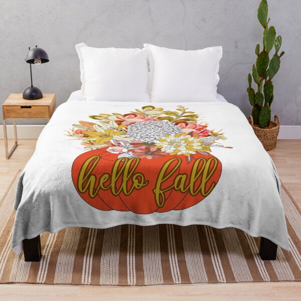 Item preview, "Hello Fall! Floral Pumpkin" designed and sold by wildwhimsical.