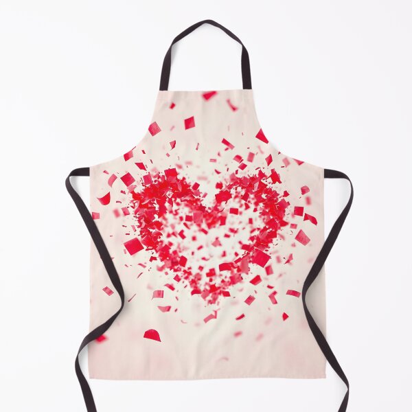 Item preview, An explosion of red confetti forming a heart shape against a light background, with scattered pieces around designed and sold by homydesign.