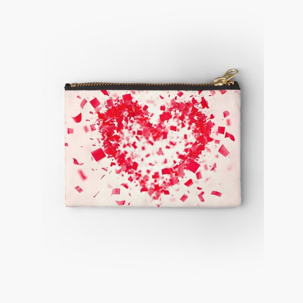 Item preview, An explosion of red confetti forming a heart shape against a light background, with scattered pieces around designed and sold by homydesign.