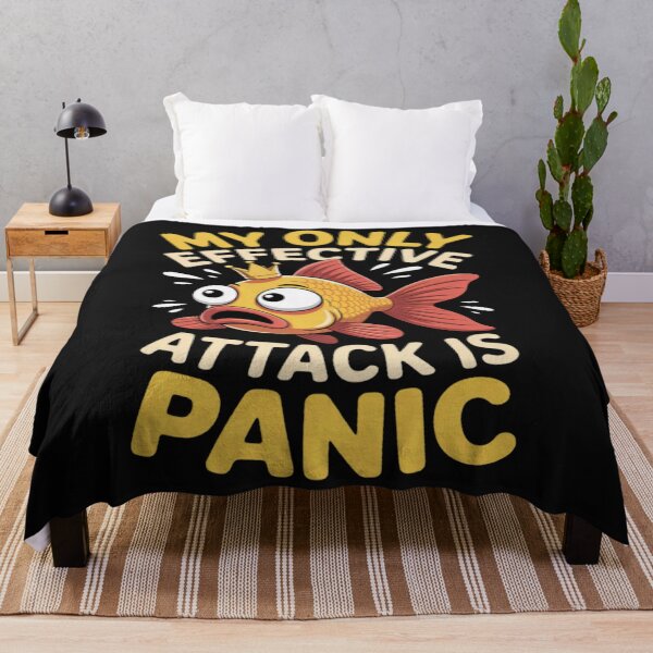 Item preview, My Only Effective Attack Is Panic Lover Panic Funny Fish designed and sold by JenniferRudol.