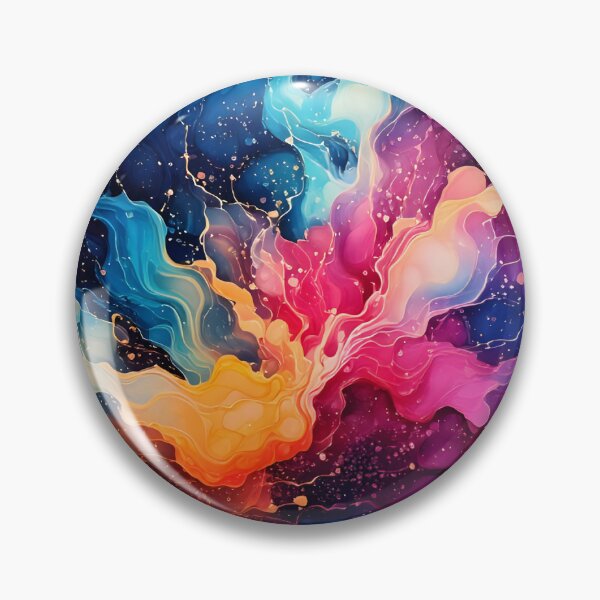 Item preview, Abstract splash of vibrant watercolor hues in swirling patterns against a dark backdrop designed and sold by homydesign.