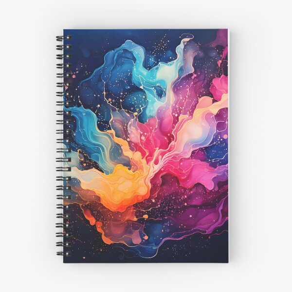 Item preview, Abstract splash of vibrant watercolor hues in swirling patterns against a dark backdrop designed and sold by homydesign.