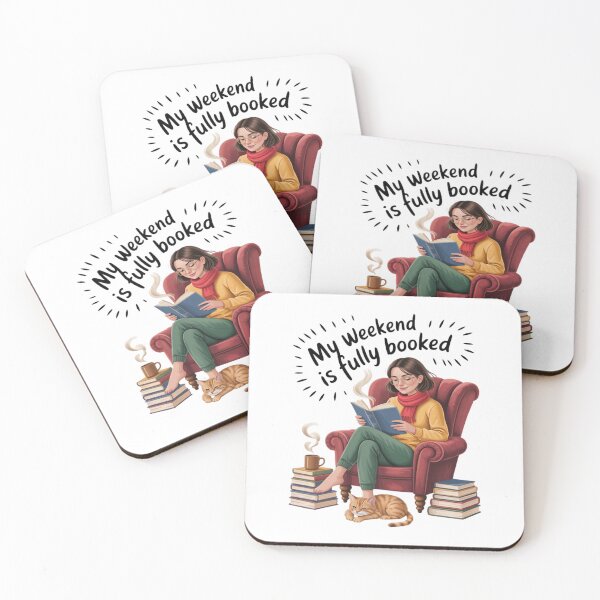 Item preview, My Weekend Is Fully Booked Cozy Bookworm Love Reading designed and sold by JenniferRudol.