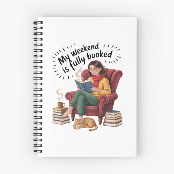 Item preview, My Weekend Is Fully Booked Cozy Bookworm Love Reading designed and sold by JenniferRudol.