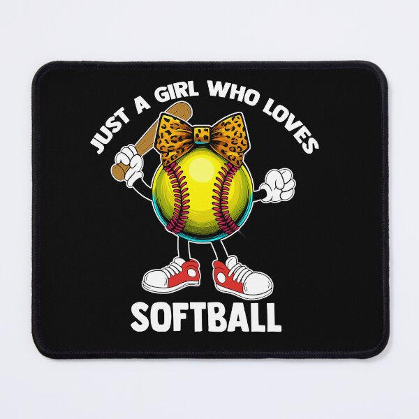Item preview, Just A Girl Who Loves Softball - Cute Cartoon Ball with Bow designed and sold by LarryMBrown.
