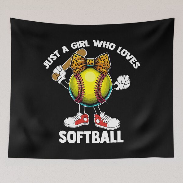 Item preview, Just A Girl Who Loves Softball - Cute Cartoon Ball with Bow designed and sold by LarryMBrown.