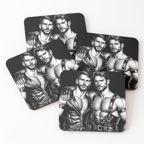 Item preview, Gay Leather Bar Pride "Lars & Johan" Leder Bar Berlin Pride Graphic Design designed and sold by ItsAKinkThing.