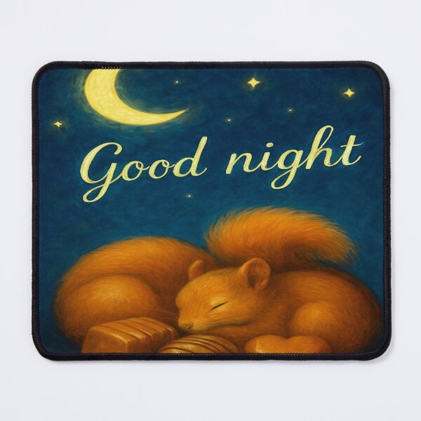Item preview, Goodnight chocolate squirrels with moon and stars designed and sold by Ecosetereos.