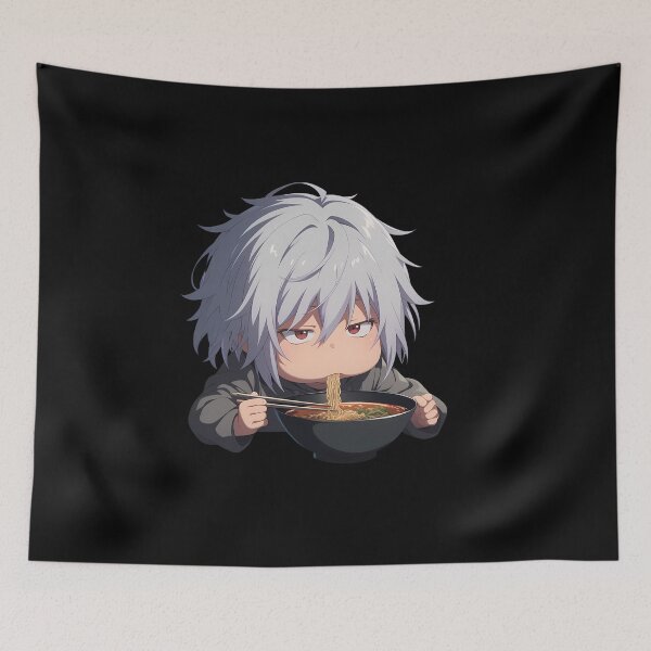 Item preview, Accelerator A Certain Scientific Railgun Chibi Boy Slurping Kawaii Ramen Anime designed and sold by Raslbazola.