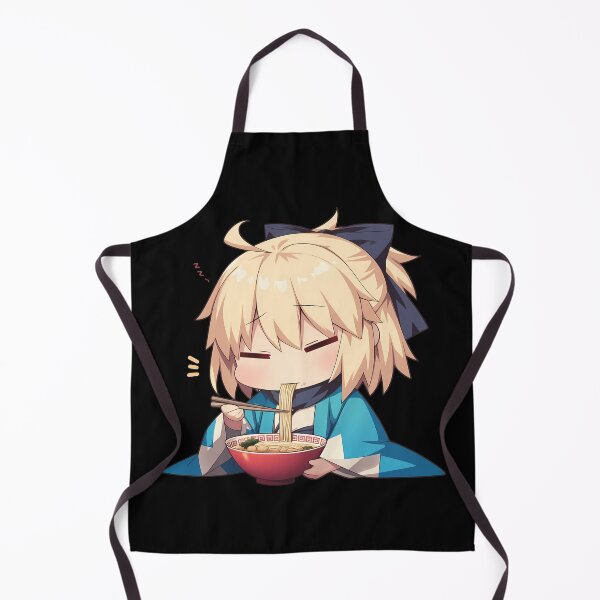 Item preview, Sakura Saber Okita Souji Chibi Anime Girl Calmly Eating Ramen from Fate Grand Order designed and sold by Raslbazola.