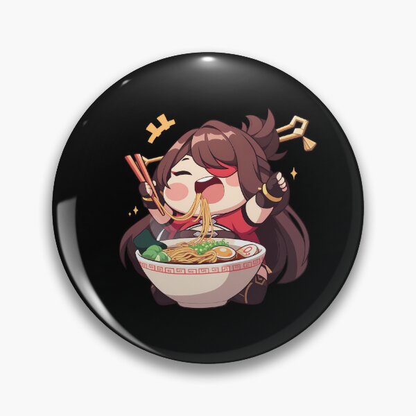 Item preview, Game Funny Beidou Ramen Time Genshin Impact Anime Girl Kawaii Chibi Style designed and sold by Raslbazola.