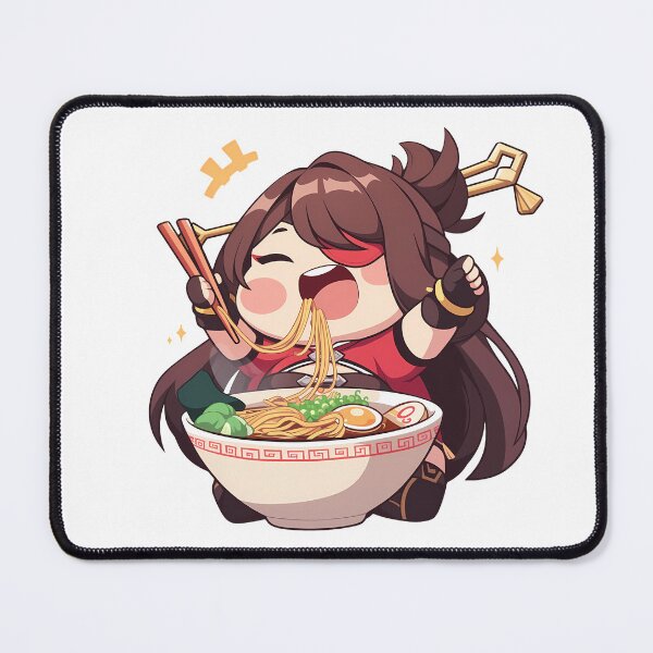Item preview, Game Funny Beidou Ramen Time Genshin Impact Anime Girl Kawaii Chibi Style designed and sold by Raslbazola.
