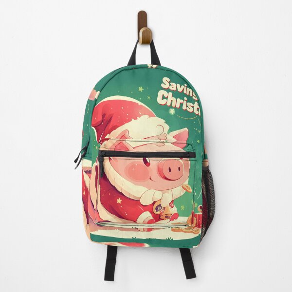 Item preview, Cute Piggy Bank with Santa Hat – “Saving for Christmas” Funny Holiday Pop Art Design designed and sold by Windy-market.
