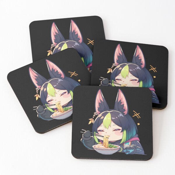 Item preview, Game Tighnari Chibi Forest Guide Eating Ramen Genshin Impact Anime designed and sold by Raslbazola.