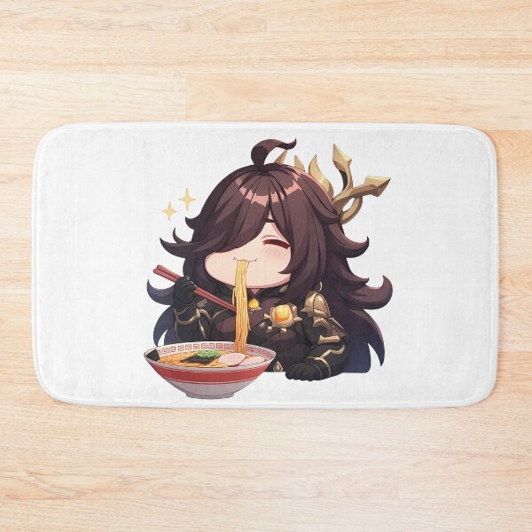 Item preview, Albedo Chibi Alchemist Eating Ramen Genshin Impact Anime designed and sold by Raslbazola.