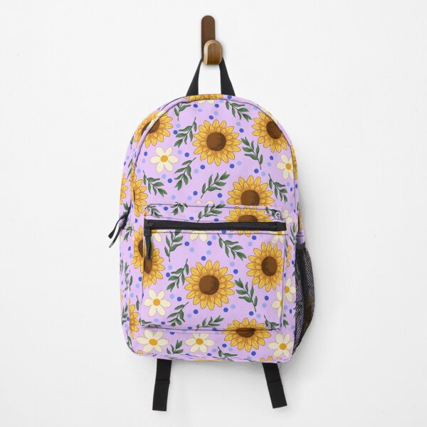 Item preview,  Sunflowers and Daisies Purple Pattern designed and sold by CandyAppleCats.