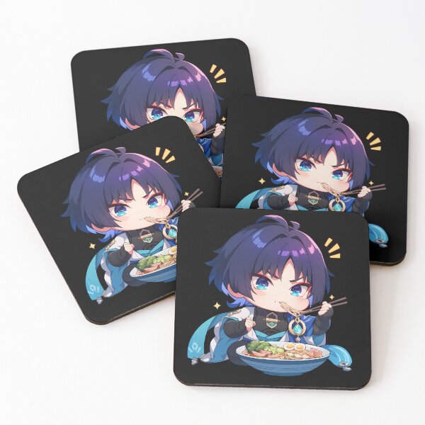 Item preview, Wanderer Genshin Impact Kawaii Ramen Chibi Anime Boy Delight designed and sold by Raslbazola.