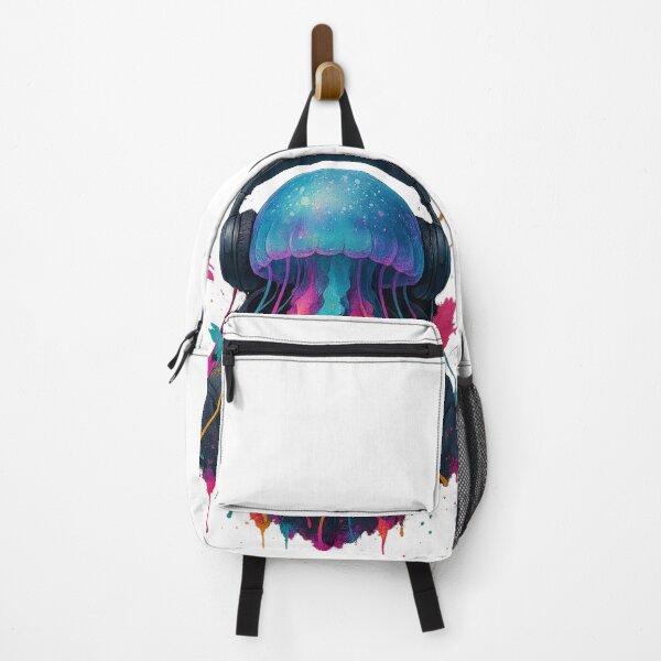 Item preview, Neon Jelly – Jellyfish with Headphones & Hoodie (Color Splash Street Art) designed and sold by thtCMRAguy.