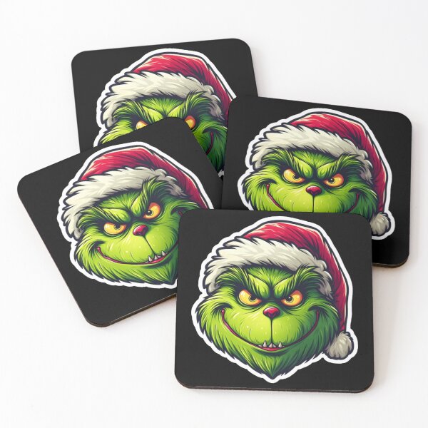 Item preview, Grinch Face Christmas Vibes – Funny Holiday Green Monster Art designed and sold by mautinzreqatz.