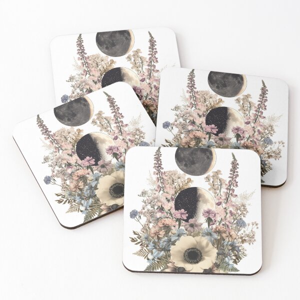 Item preview, Moon Phases Graphic – Lunar Bloom Botanical Art designed and sold by chi3-jp.
