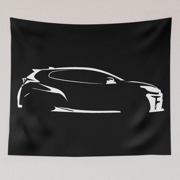Item preview, GR Yaris Rallye XP210 Minimalist Car Silhouette (White) designed and sold by FearnCreative.