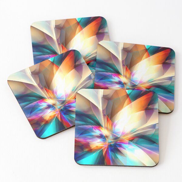 Item preview, Glass Bloom Horizon – Colorful Radiant Refraction Art designed and sold by LUMINOUS GARDEN STUDIO.