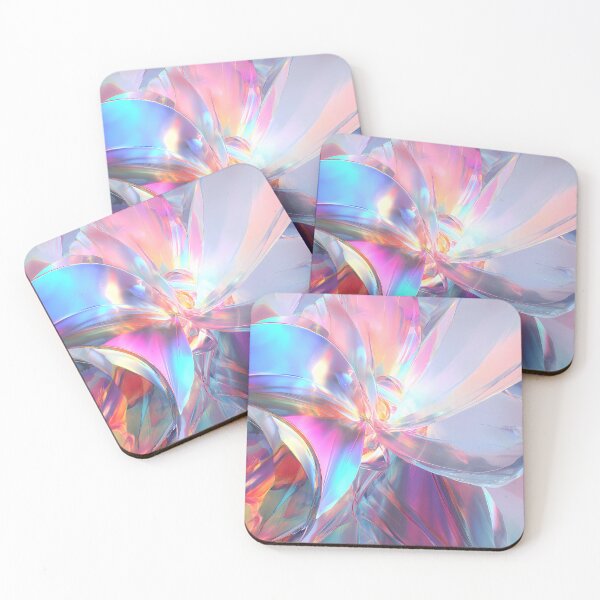 Item preview, Iridescent Petal Dance – Colorful Translucent Bloom Art designed and sold by LUMINOUS GARDEN STUDIO.