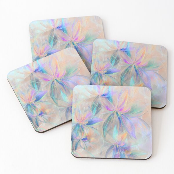 Item preview, Refraction Elegy – Soft Pastel Floral Harmony designed and sold by LUMINOUS GARDEN STUDIO.