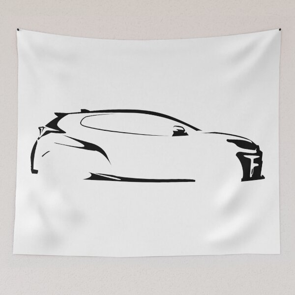 Item preview, GR Yaris Rallye XP210 Minimalist Car Silhouette (Black) designed and sold by FearnCreative.