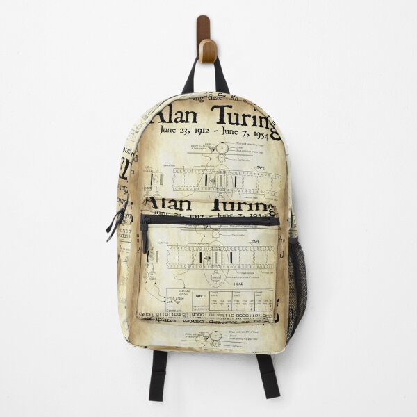 Item preview, Nerdy Vintage Alan Turing A Computer Would Deserve to be Called Intelligent Math Science Teacher Black Text Parchment designed and sold by MathWare MathClips.