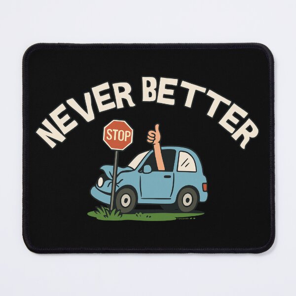 Item preview, Never Better - Thumbs Up Crash Scene designed and sold by Automotive Art by Greg.
