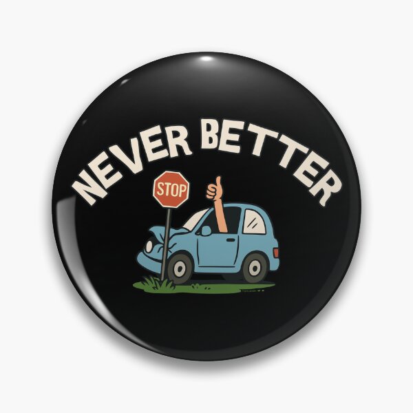 Item preview, Never Better - Thumbs Up Crash Scene designed and sold by Automotive Art by Greg.