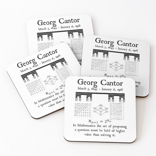 Item preview, Nerdy Vintage Georg Cantor In Mathematics the Art of Proposing a Question Math Science Teacher Black Text designed and sold by MathWare MathClips.