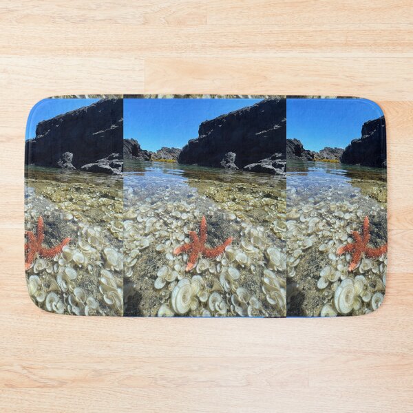 Item preview, Red Starfish in Clear Tidepool – Ocean Nature Photography designed and sold by TrisaThyme.
