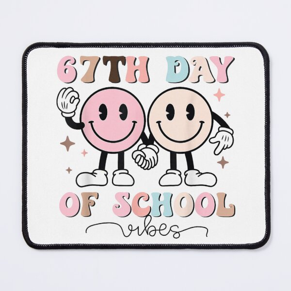Item preview, 67th Day of School Vibes Retro Smiley Face Happy Student Teacher designed and sold by Chaya Reid.