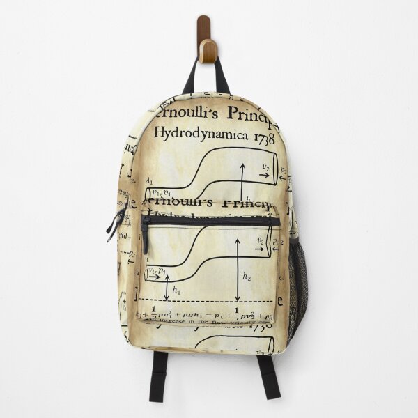 Item preview, Nerdy Vintage Bernoulli's Principle Hydrodynamica Math Science Teacher Black Text Parchment designed and sold by MathWare MathClips.