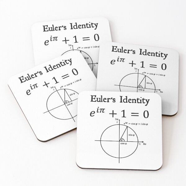 Item preview, Nerdy Vintage  Euler's Identity e i pi + 1 = 0 Teacher Black Text designed and sold by MathWare MathClips.