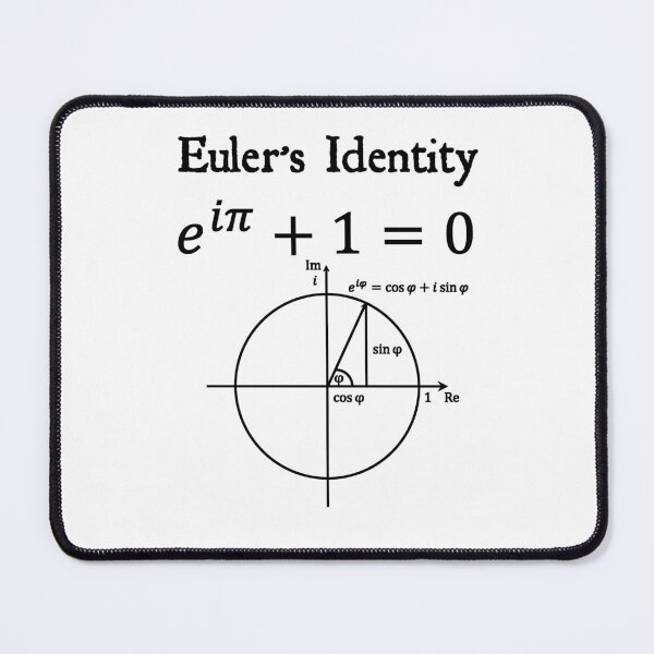 Item preview, Nerdy Vintage Euler's Identity e i pi + 1 = 0 Teacher Black Text designed and sold by MathWare MathClips.