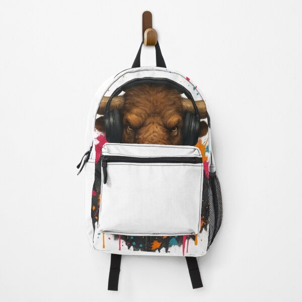 Item preview, Bass Bison – Bison/Buffalo with Headphones & Hoodie (Color Splash Street Art) designed and sold by thtCMRAguy.