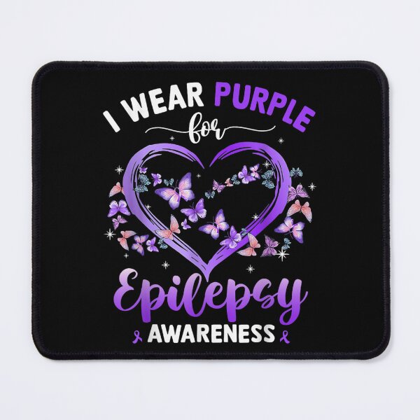 Item preview, I Wear Purple For Epilepsy Awareness Butterfly Heart Support Gift designed and sold by Suzu Comena.