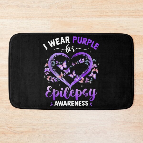 Item preview, I Wear Purple For Epilepsy Awareness Butterfly Heart Support Gift designed and sold by Suzu Comena.