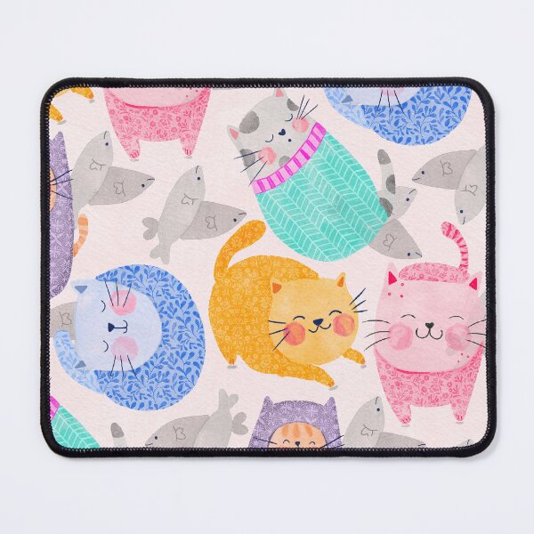 Item preview, Tuna Cats Illustrated Pattern designed and sold by Monie Illustrates.