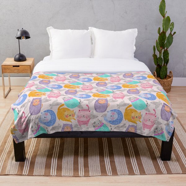 Item preview, Tuna Cats Illustrated Pattern designed and sold by Monie Illustrates.