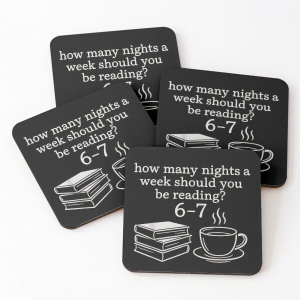 Item preview, How Many Nights A Week Should You Be Reading 6-7 Book Coffee designed and sold by Daisy Grimes.