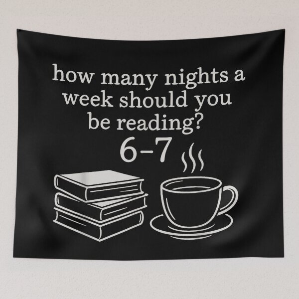 Item preview, How Many Nights A Week Should You Be Reading 6-7 Book Coffee designed and sold by Daisy Grimes.