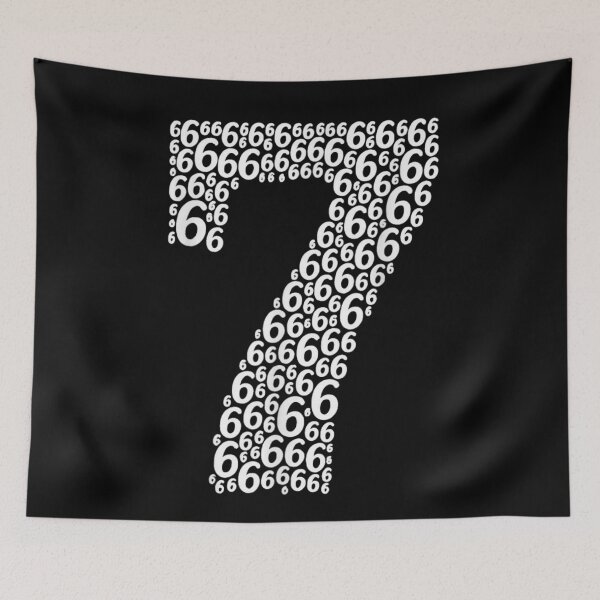Item preview, Number Seven Made From Sixes Minimalist Typography Modern Art designed and sold by Daisy Grimes.